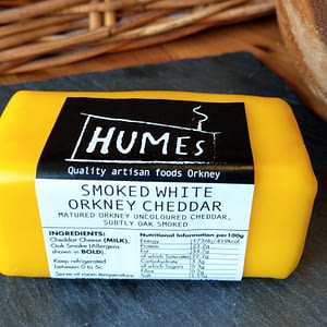 Smoked Orkney Mature Uncoloured Cheddar 175g